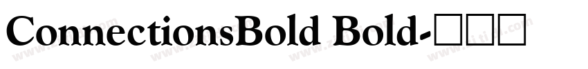 ConnectionsBold Bold字体转换